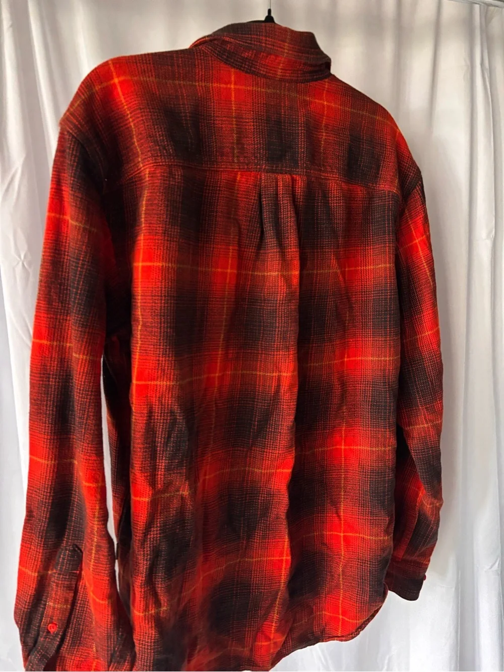 The North Face Men's Red & Black Plaid Button-Down Shirt